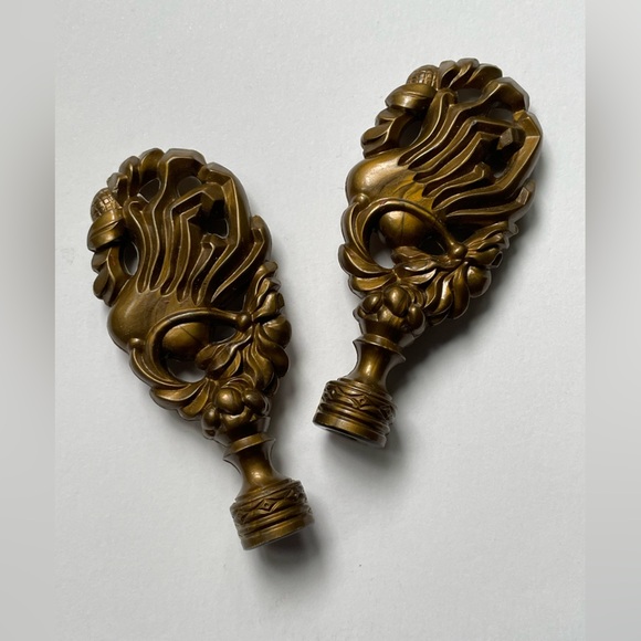 Vintage Other - Mid Century Modern Large Filigree Style Lamp Finial Set